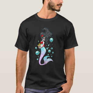 Day Of Dead Mermaid  Mexican Mermaid Sugar Skull W T-Shirt