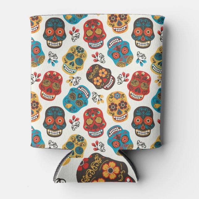 Day of Dead, seamless pattern. Can Cooler (Front)