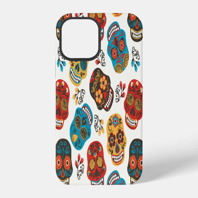 Day of Dead, seamless pattern. iPhone Case (Back)