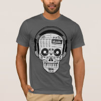 Day Of Dead Sugar Skull w/ Turntables & Headphones