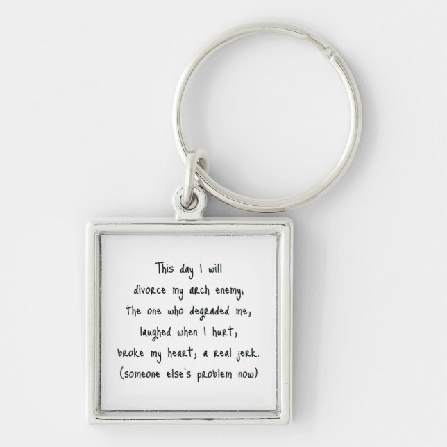 Day of Divorce Souvenir Keychain (Front)