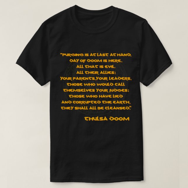 Day of Doom Quote T-Shirt (Design Front)