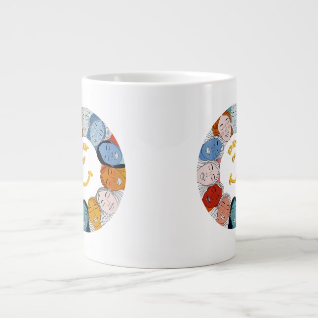 Day of Happiness  Large Coffee Mug (Front)