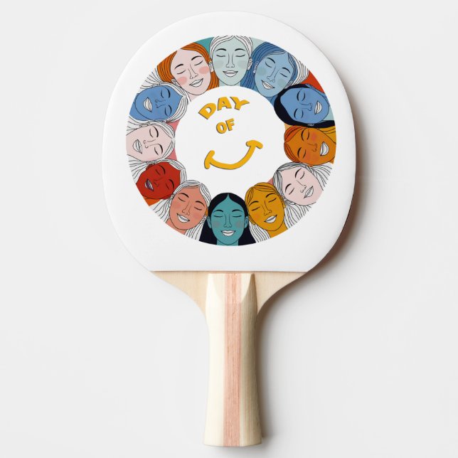Day of Happiness  Ping Pong Paddle (Front)