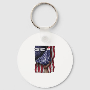 Day Of Independence US Flag Dragonfly T-Shirt Keychain