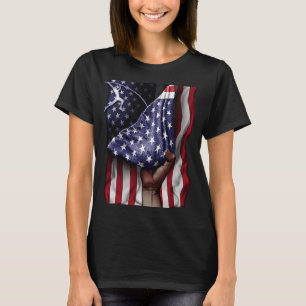 Day Of Independence US Flag Pole Vault T-Shirt