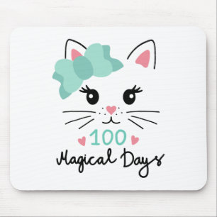 Day Of Kindergarten Kitty Girls Kids 100 Magical D Mouse Pad