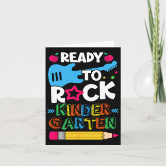 Day Of Kindergarten Ready To Rock Kindergarten Card