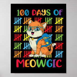 Day Of Meowgic Cat School Boys Kids Gift Poster