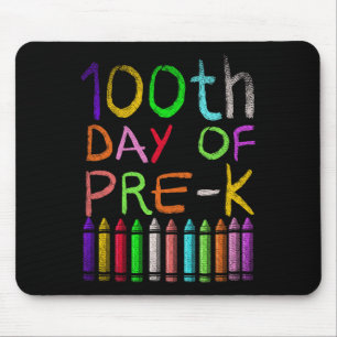 Day Of Pre K Student Gift Happy 100 Days Of School Mouse Pad