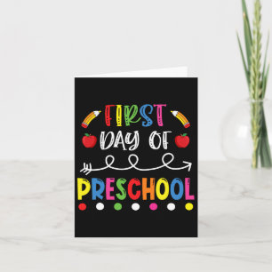 Day Of Preschool Back To School Teacher Students  Card