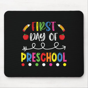 Day Of Preschool Back To School Teacher Students Mouse Pad