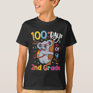 Day Of School 2nd Grade Kids Koala 100 Days Of Sch T-Shirt