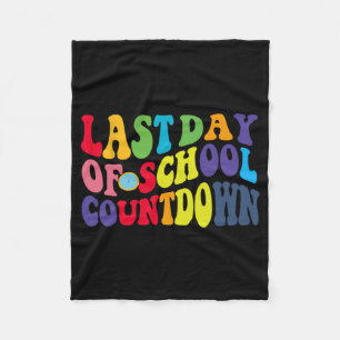 Day Of School Countdown Out For Summer Groovy Quot Fleece Blanket