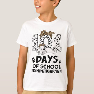 Day Of School Dalmatian Dog 100 Days Of Kindergart T-Shirt