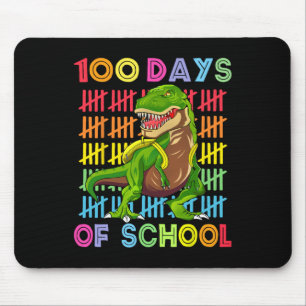 Day Of School Dino Kids Happy 100 Days Dinosaur T Mouse Pad