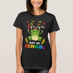 Day Of School Frog 100 Days Smarter Teacher Kids G T-Shirt