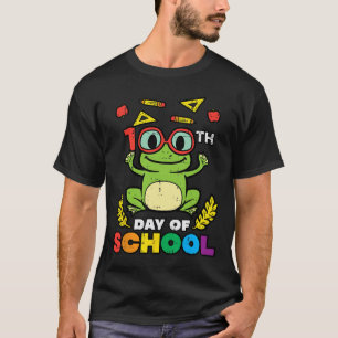 Day Of School Frog 100 Days Smarter Teacher Kids G T-Shirt
