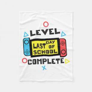 Day Of School Gamer  Fleece Blanket