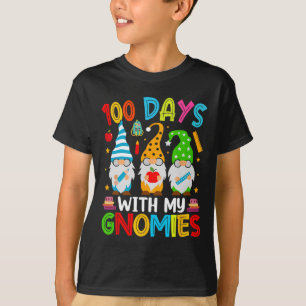 Day Of School Gnome Teachers Students 100 Days Sma T-Shirt