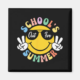 Day Of School Graduation Groovy Schools Out For Su Magnet