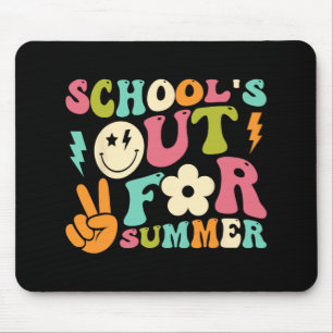 Day Of School Groovy Schools Out For Summer Teache Mouse Pad