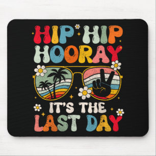 Day Of School Hello Summer Teacher Groovy Women Ki Mouse Pad