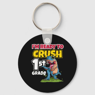 Day Of School I'm Ready To Crush 1st Grade 2024 Keychain