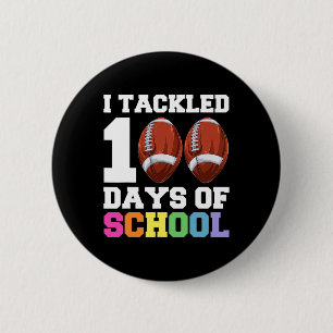 Day Of School Kids Football  2 Inch Round Button