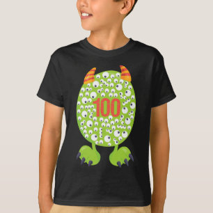 Day Of School Monster Happy 100 Days Kids Boy T-Shirt
