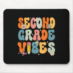 Day Of School Second Grade Vibes Back To School Mouse Pad
