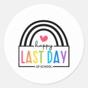 Day Of School Shirt School Graduation Gifts For Ki Classic Round Sticker