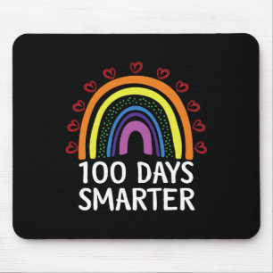 Day Of School Teacher 100 Days Smarter Rainbow 2 Mouse Pad
