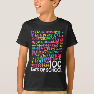Day Of School Teacher Kids 100 Days Math Numbers T-Shirt