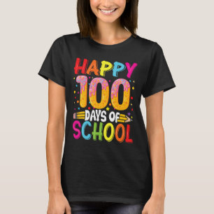 Day Of School Teachers Kids Child Happy 100 Days 5 T-Shirt