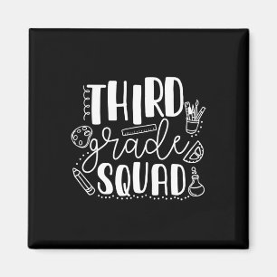 Day Of School Third Grade Squad Teacher  Magnet