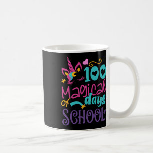 Day Of School Unicorn 100 Magical Days Teacher Gir Coffee Mug
