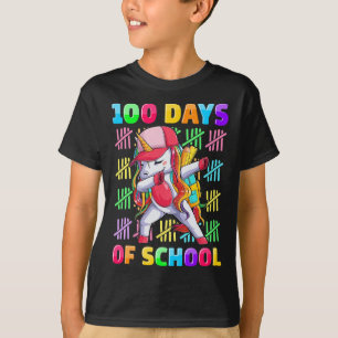 Day Of School Unicorn For Girls Kids Happy 100 Day T-Shirt