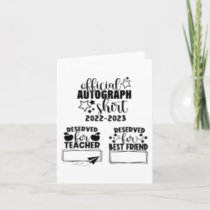 Day Of School Year 2022-2023 Autographs Graduation Card