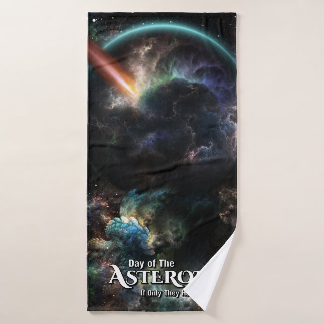Day Of The Asteroid SciFi Fractal Art Bath Towel (Bath Towel)
