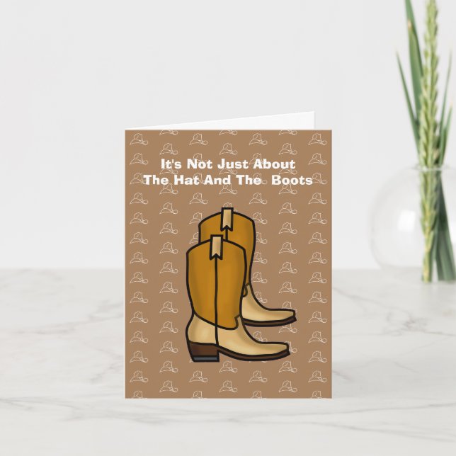 Day Of The Cowboy Card with Boots (Front)