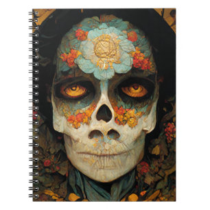 Day Of The Dead 1 Fantasy Skull Notebook