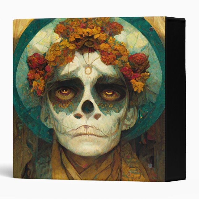 Day Of The Dead 2 Fantasy Skull Binder (Back/Spine)