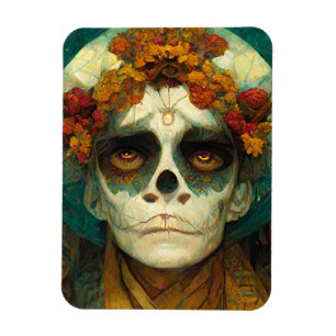 Day Of The Dead 2 Fantasy Skull Magnet