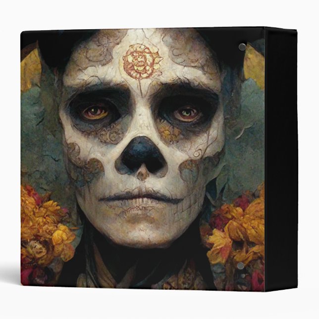 Day Of The Dead 3 Fantasy Skull Binder (Back/Spine)