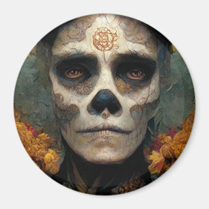 Day Of The Dead 3 Fantasy Skull Magnet