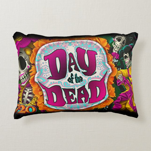 Day of the Dead Accent Pillow (Front)