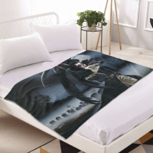 Day of the Dead Angel Fleece Blanket