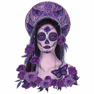 Day of the dead art by Renee Lavoie Cutout Standing Photo Sculpture
