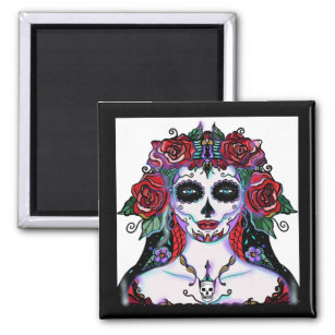 Day of the dead art Renee Lavoie Magnet